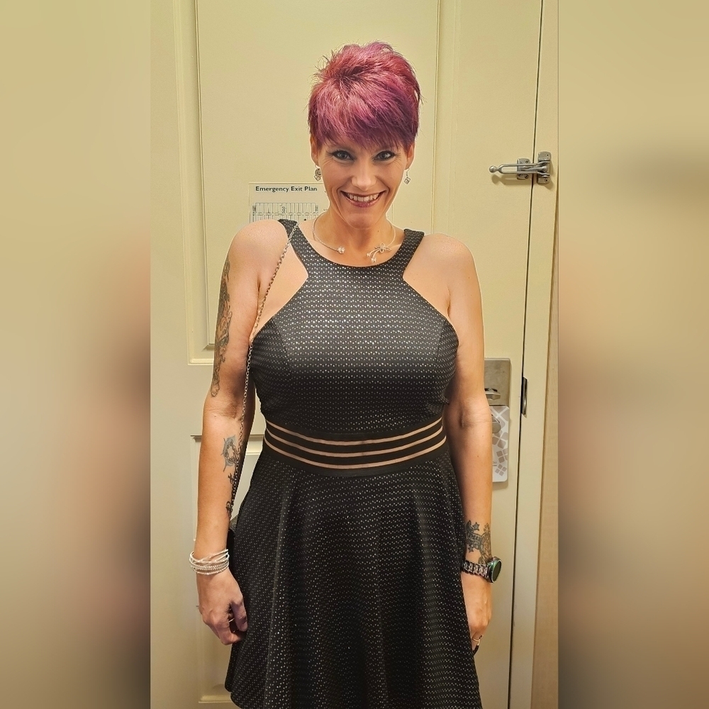 City Triangles BLACK SPARKLE DRESS